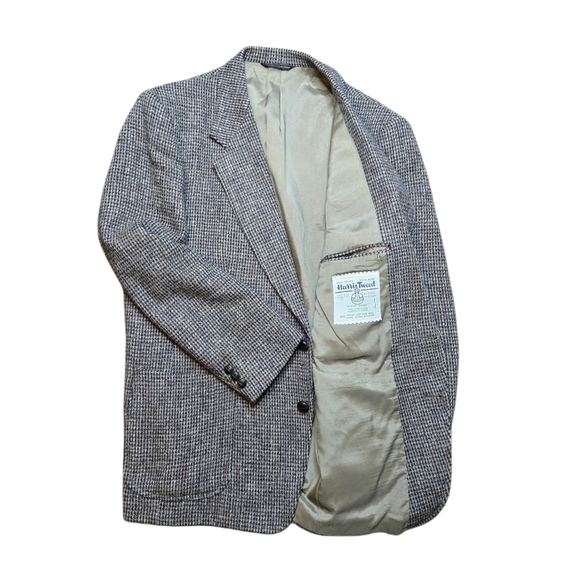 Harris Tweed 44 S Academia Quiet Luxury Blazer Jacket Coat Grad Wedding - Picture 1 of 14